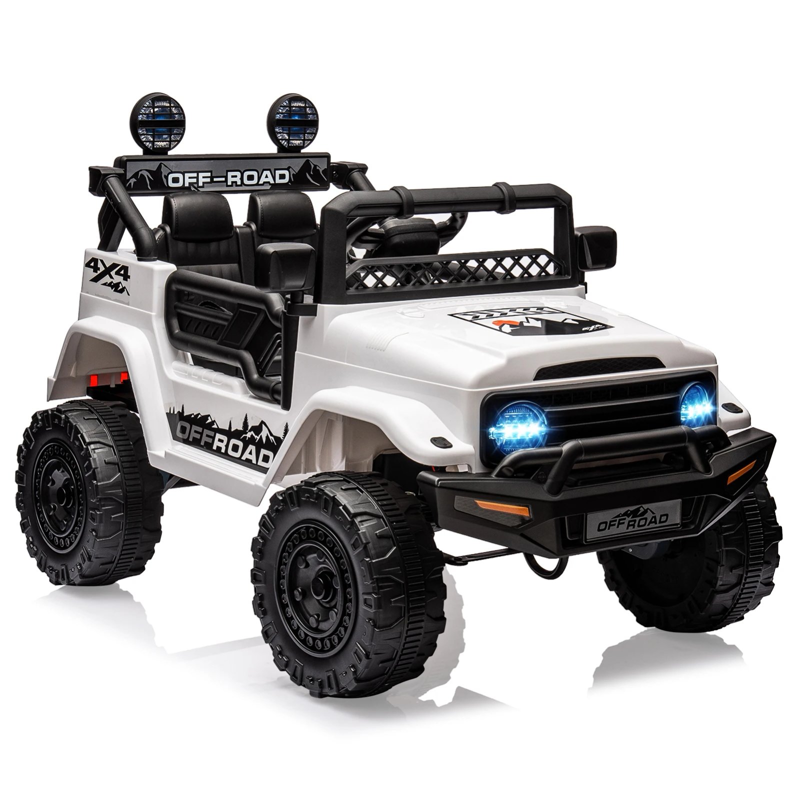 Remote Control Jeep Power Wheels 12V Kids Ride On Truck for 3-8 years Birthday Gifts