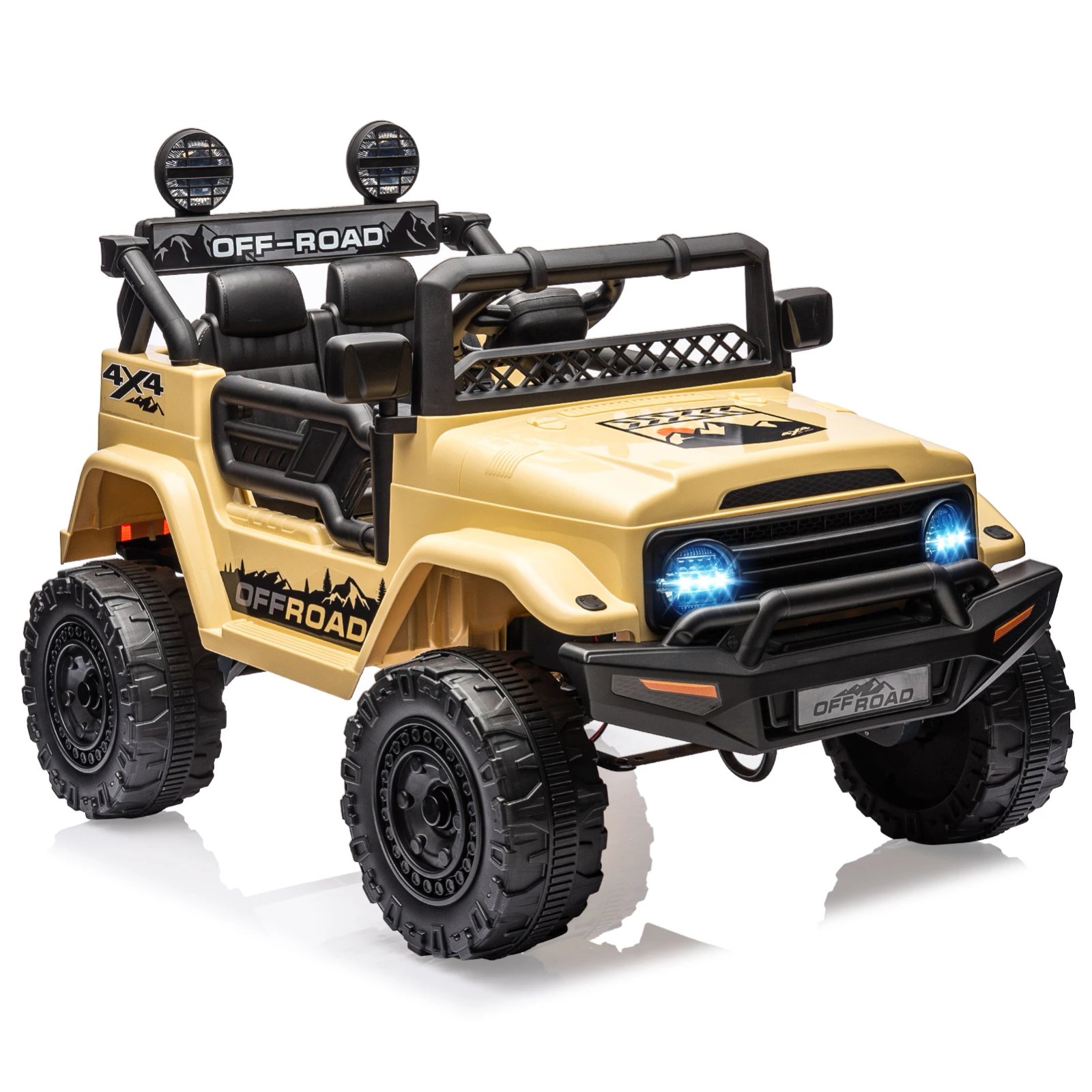Remote Control Jeep Power Wheels 12V Kids Ride On Truck for 3-8 years Birthday Gifts