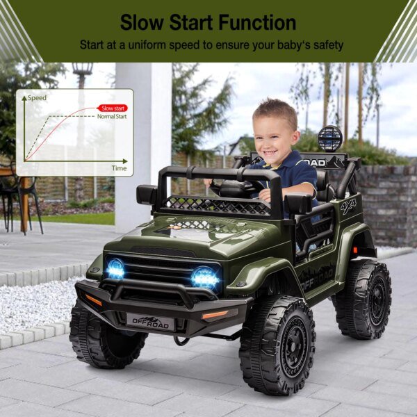 Remote Control Jeep Power Wheels 12V Kids Ride On Truck for 3-8 years Birthday Gifts - Image 5