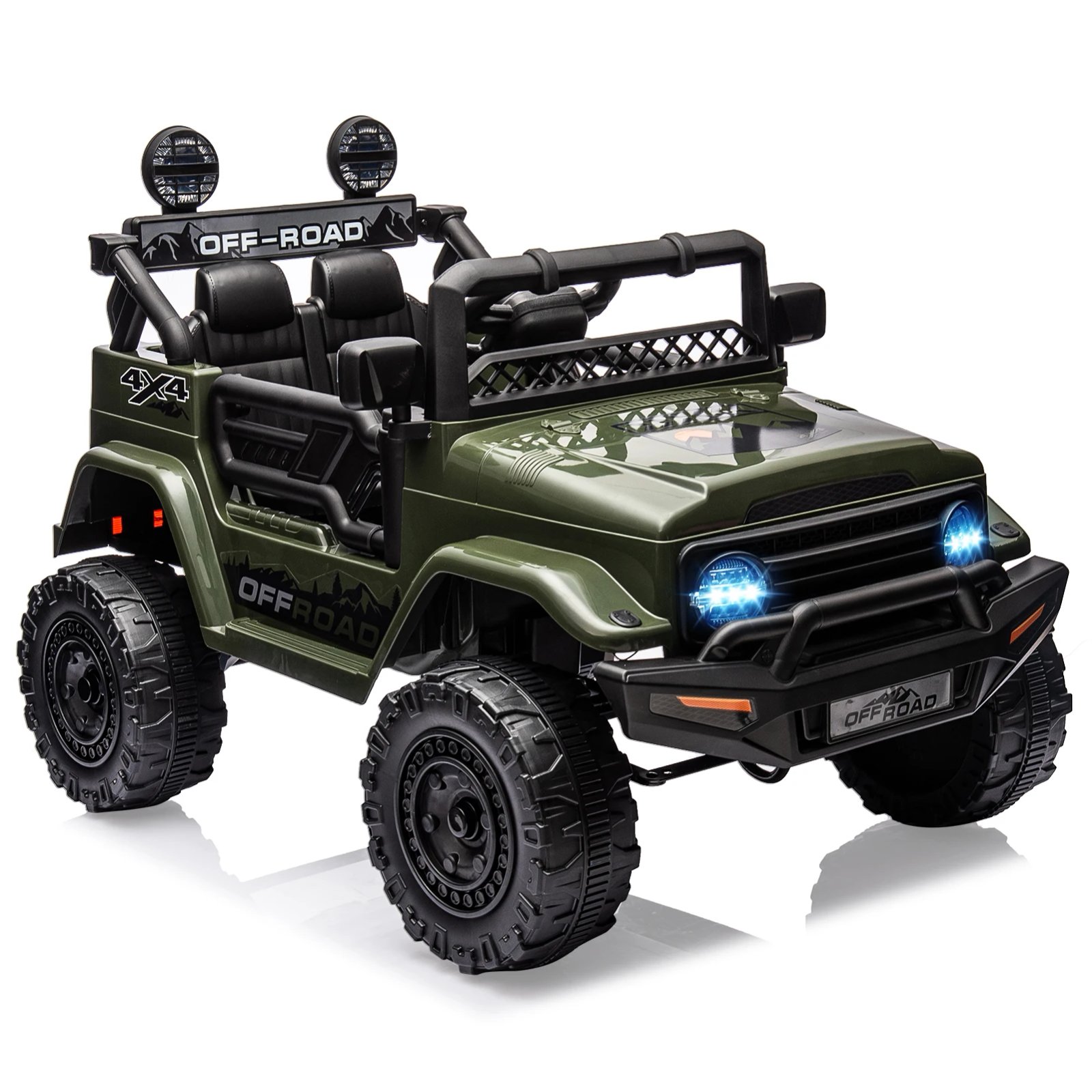 Remote Control Jeep Power Wheels 12V Kids Ride On Truck for 3-8 years Birthday Gifts