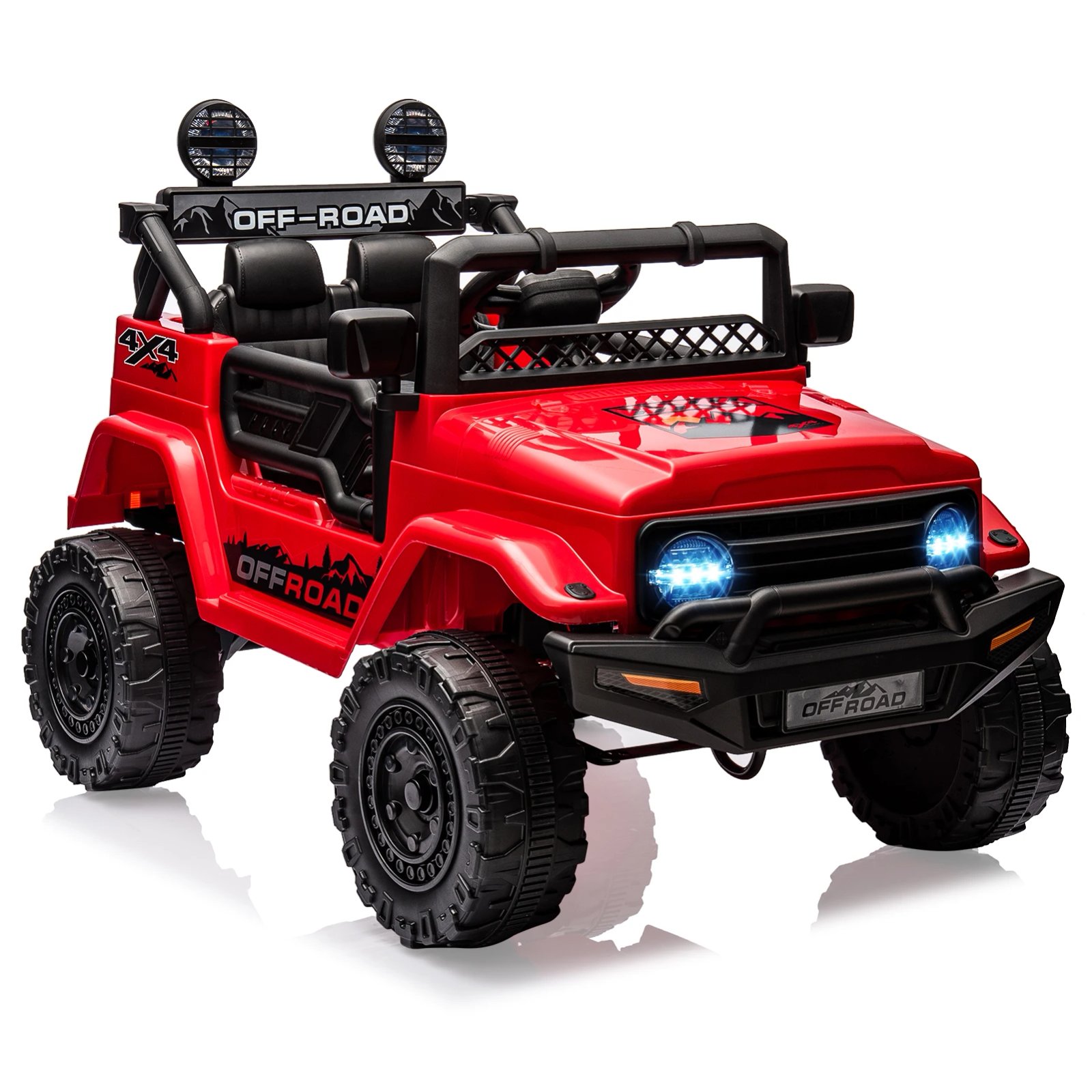 Remote Control Jeep Power Wheels 12V Kids Ride On Truck for 3-8 years Birthday Gifts